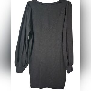 Nation Black Long Sleeve Mini Dress - S